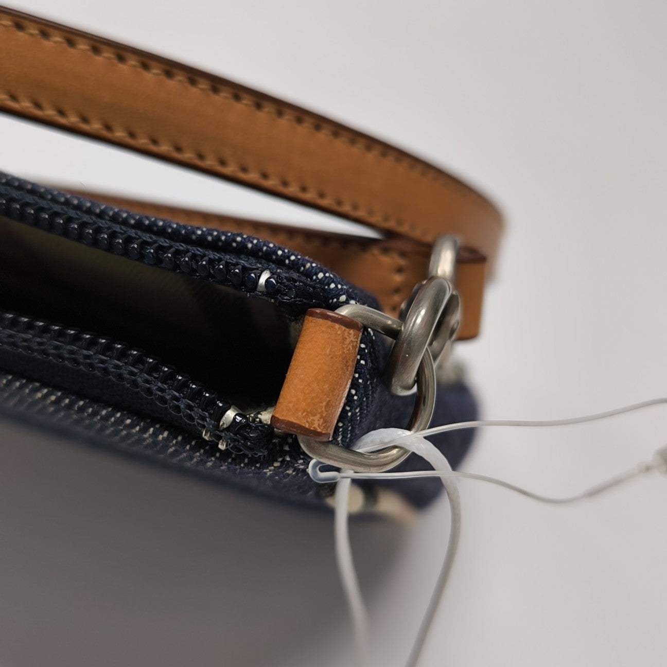Fabric Top Handle Bag Blue