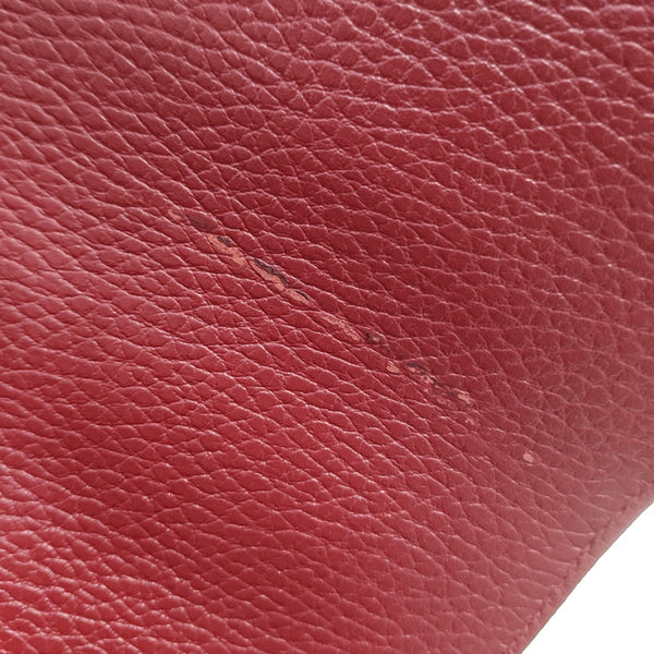 Interlocking G Large Calfskin Red