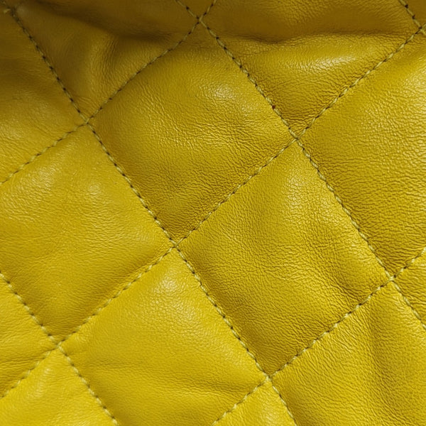 DRAWSTRING Quilted Lambskin Yellow
