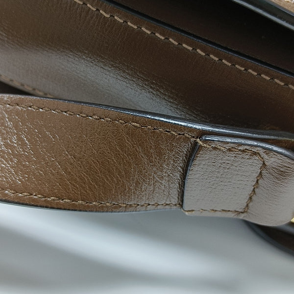 Horsebit 1955 Small Monogram Coated Canvas Black