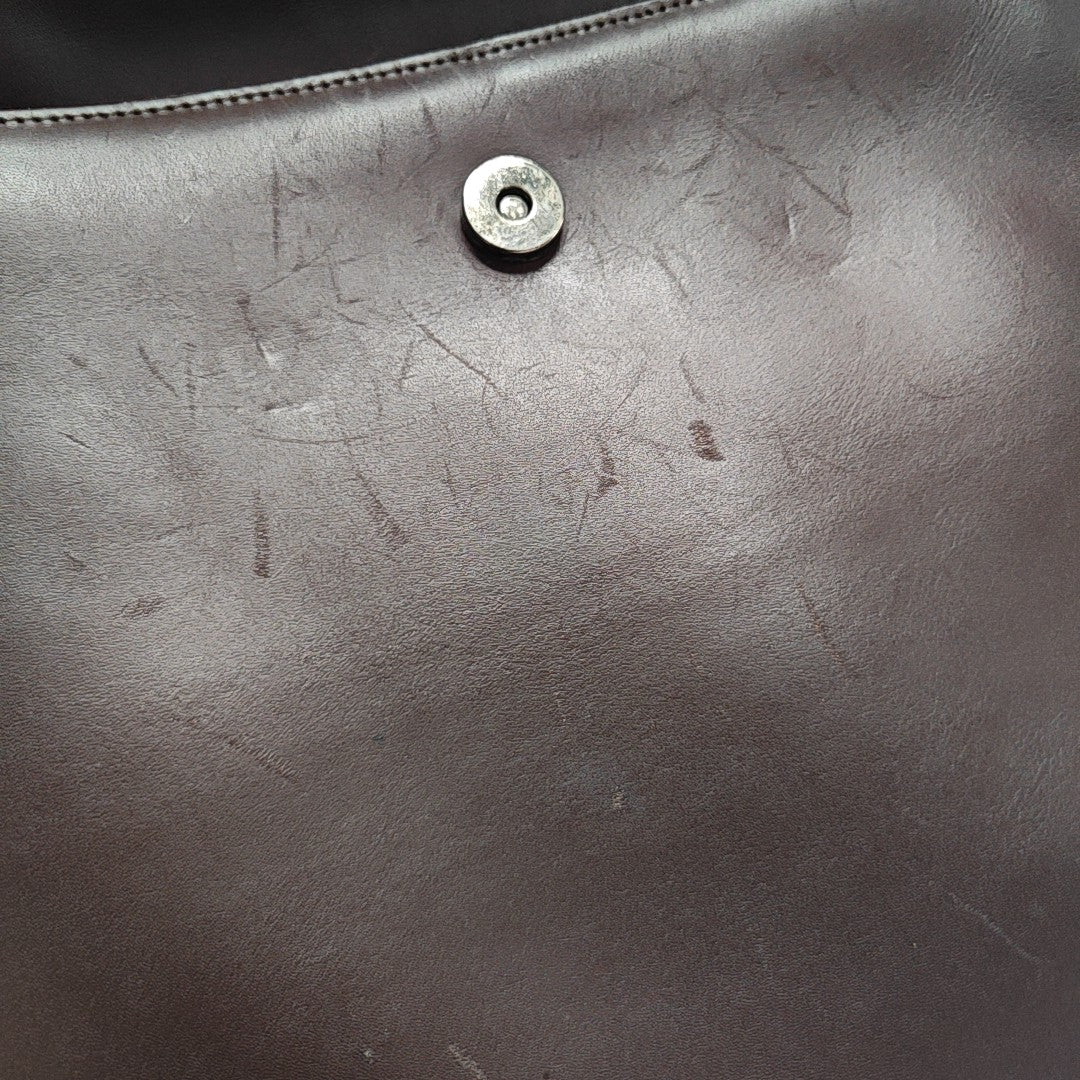 Calfskin Shoulder Bag Brown