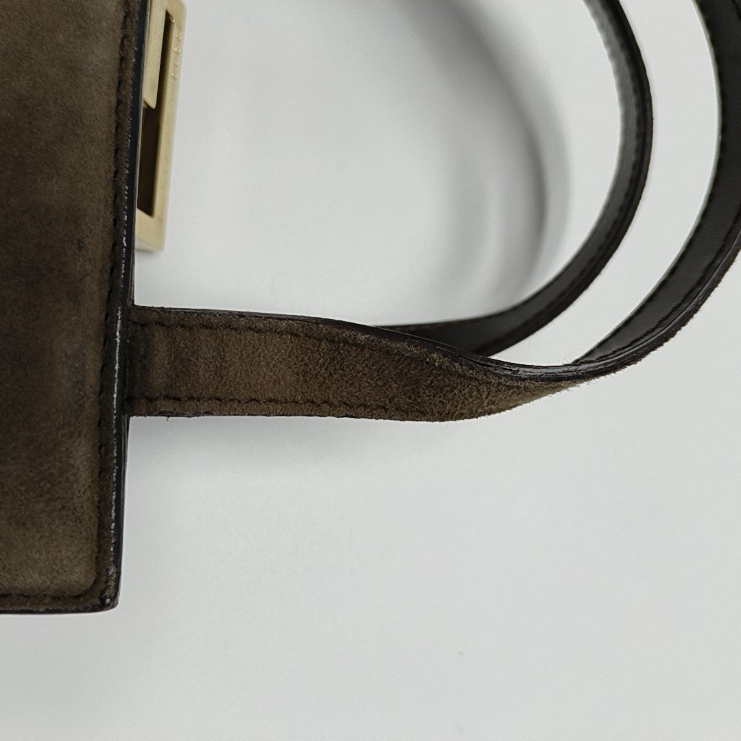 Suede Tote Bag Brown