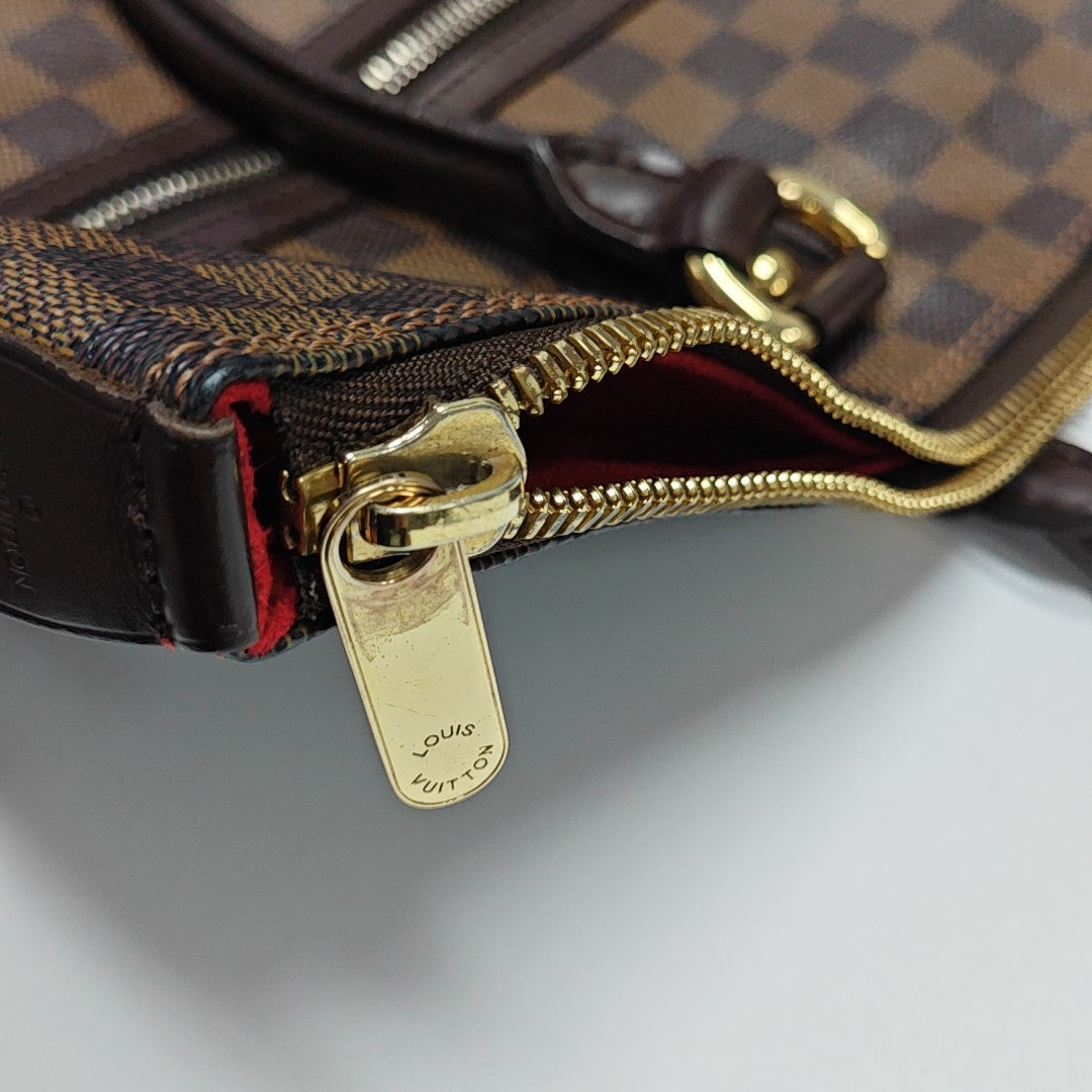 SALEYA Damier Ebene Coated Canvas Brown