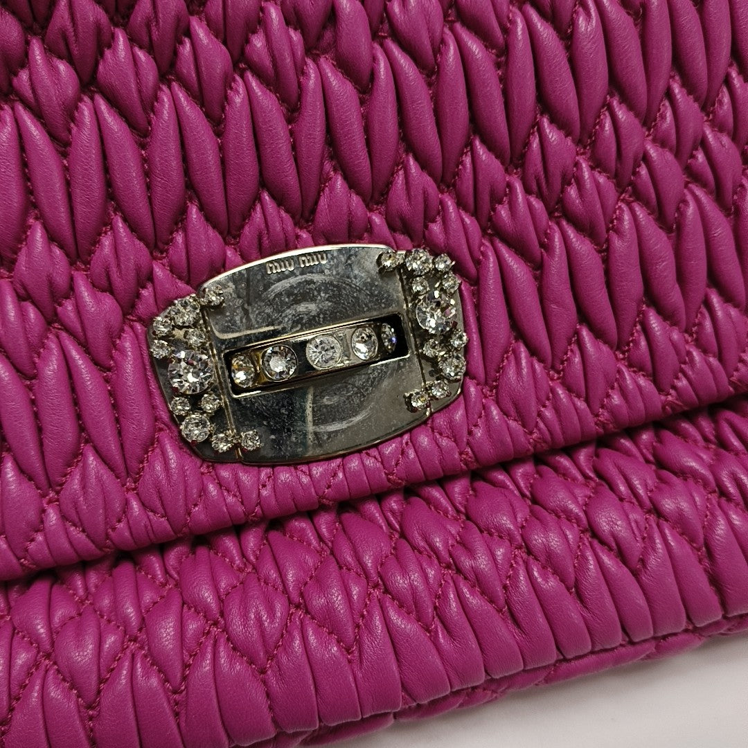 Crystal Quilted Lambskin Red
