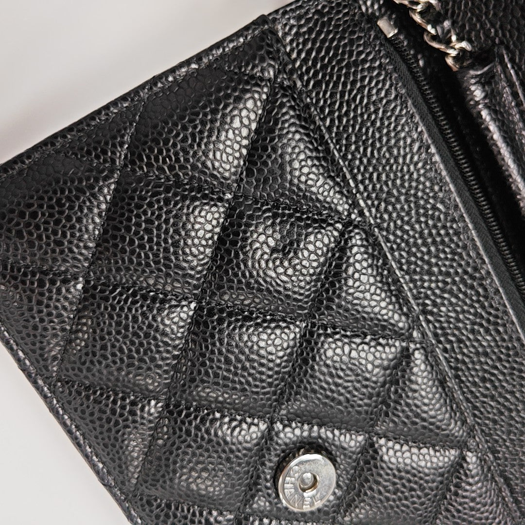 WOC Quilted Grained Calfskin Black