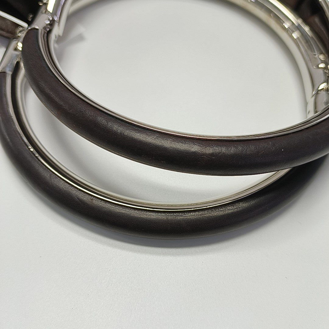Calfskin Top Handle Bag Brown
