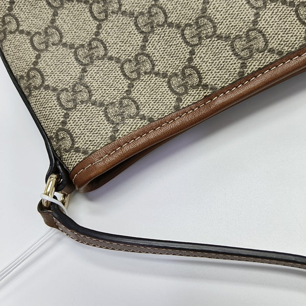 GG Emblem Monogram Coated Canvas Beige