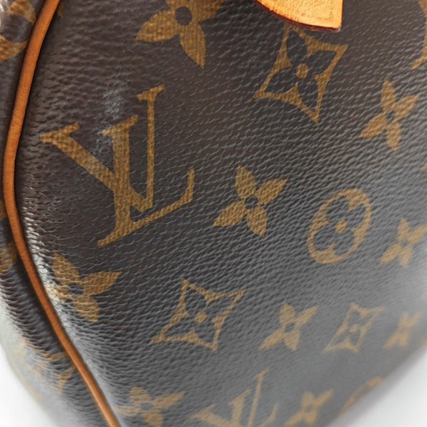 Authenticated pre-owned  SPEEDY 25 Monogram Coated Canvas Brown - Top Handle Bag at Looply