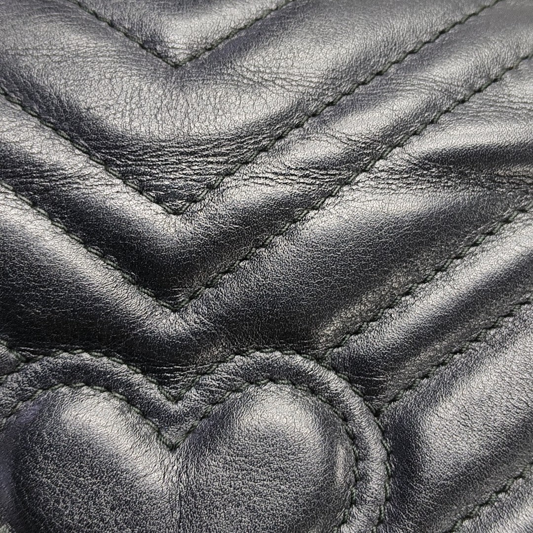 GG Marmont Mini Quilted Calfskin Black