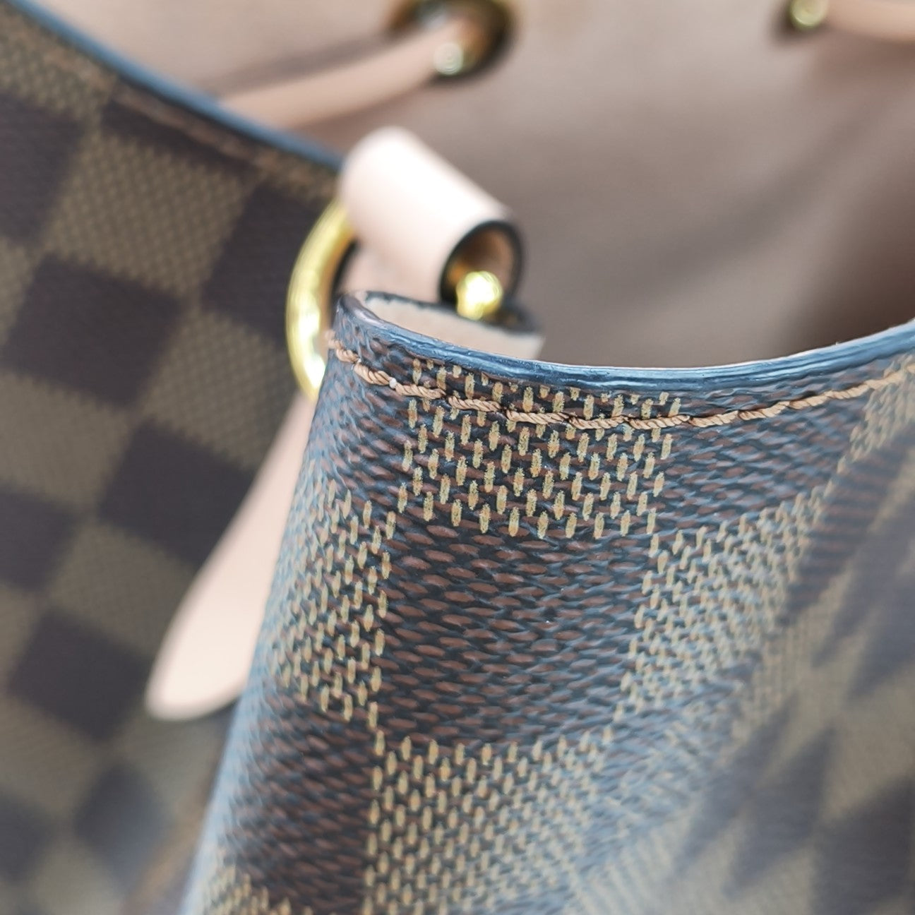 NÉONOÉ MM Damier Ebene Coated Canvas Brown