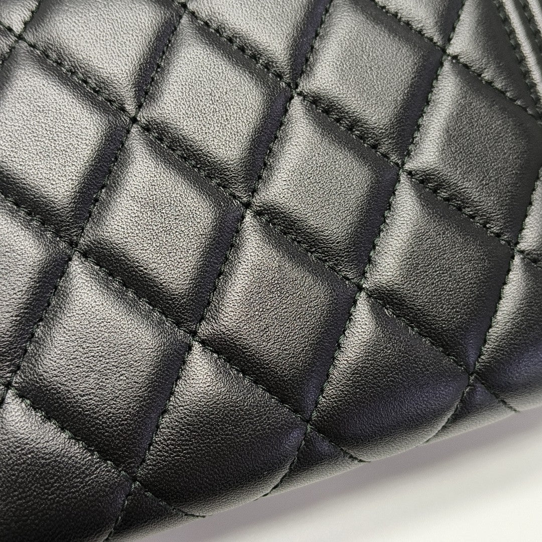 Quilted Lambskin Wallet Black