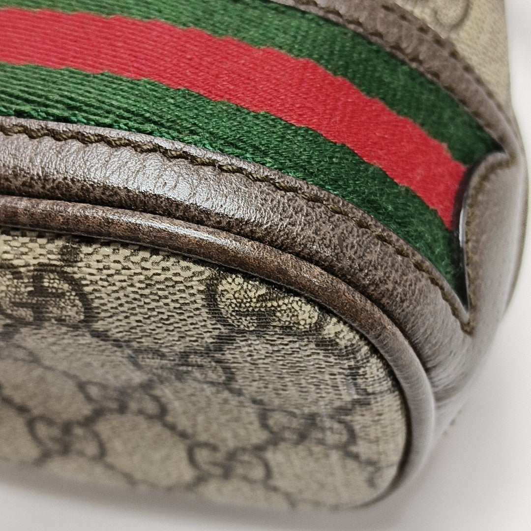 Ophidia Mini Monogram Coated Canvas Beige