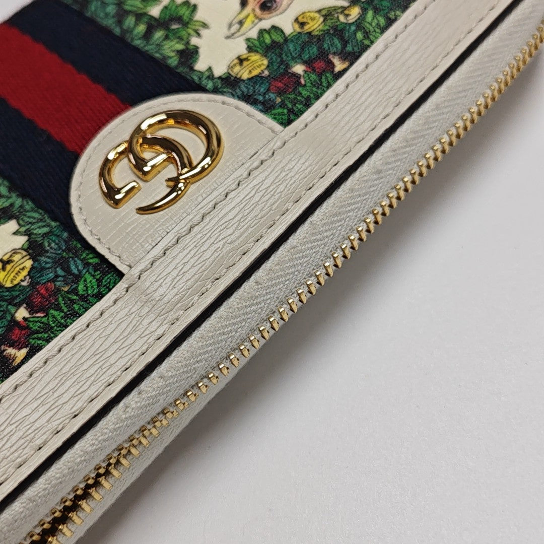 Ophidia Mini Monogram Coated Canvas Beige Wallet