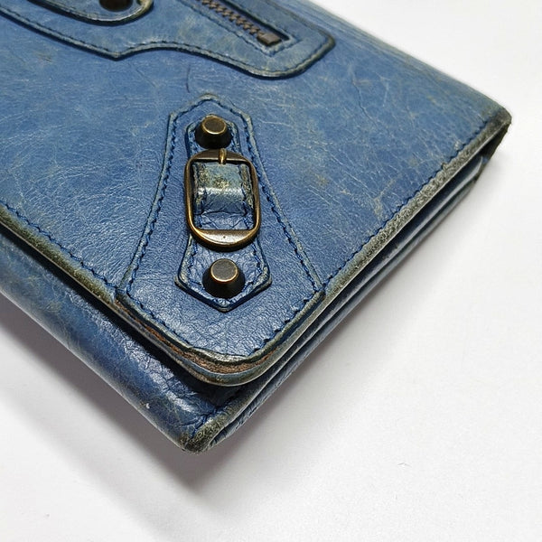 Authenticated pre-owned  Classic City Lambskin Blue Wallet - Wallet at Looply