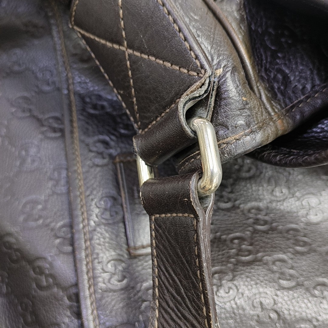 GG Imprime Monogram Calfskin Brown