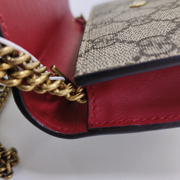 GG Supreme Mini Monogram Coated Canvas Beige