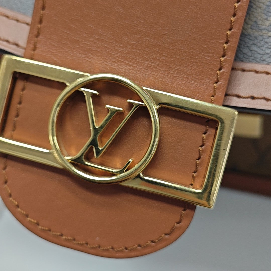 DAUPHINE MM Monogram Coated Canvas Brown