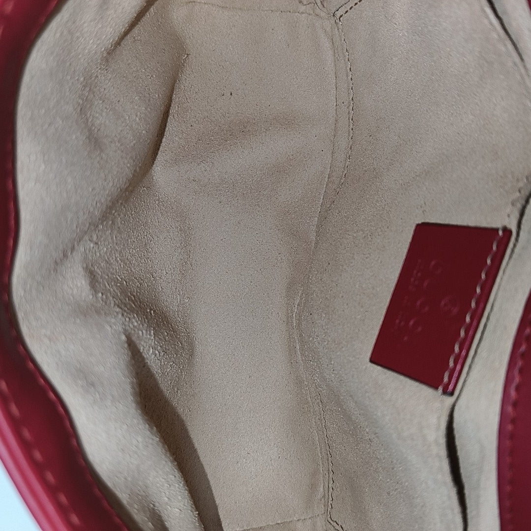 GG Marmont Small Quilted Calfskin Red
