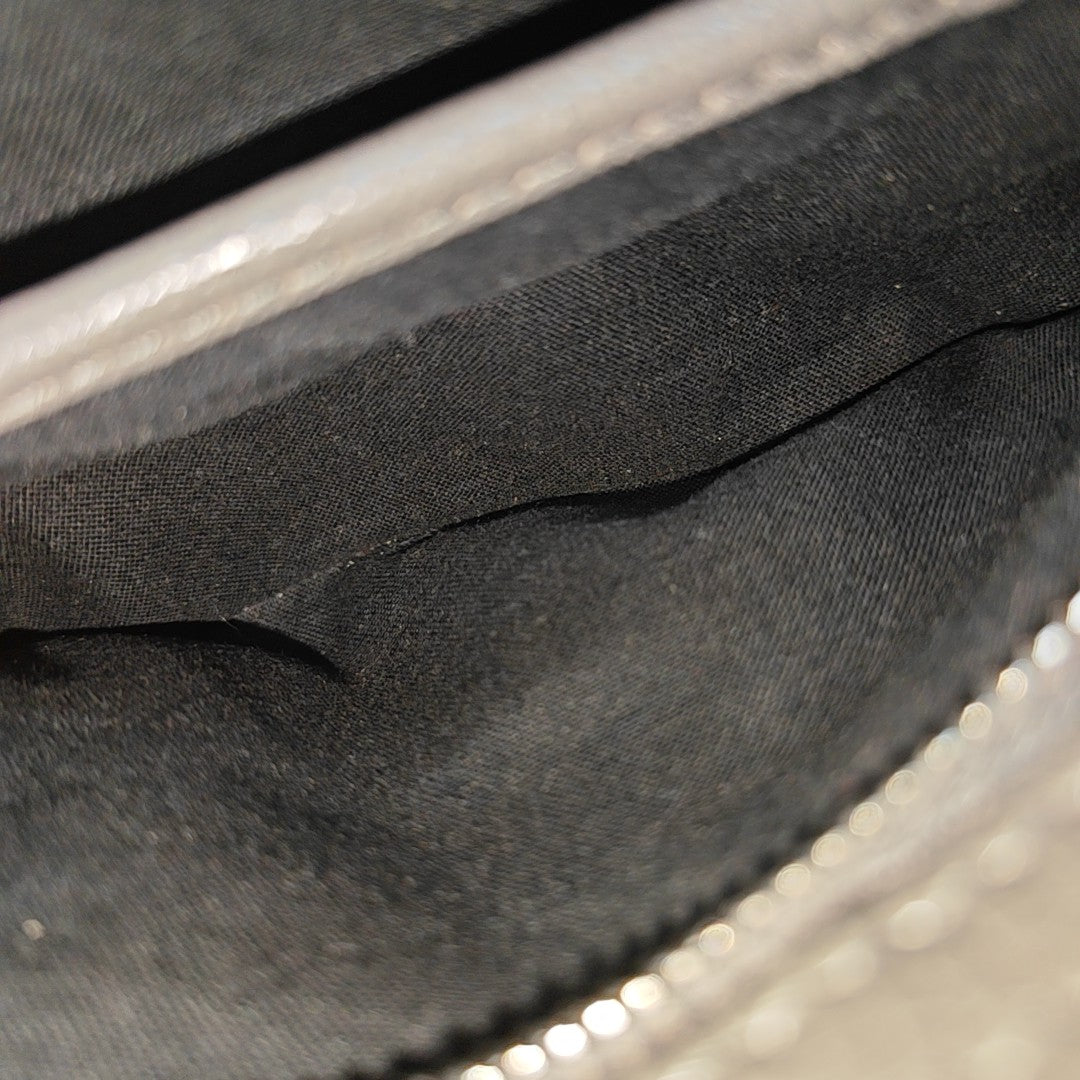 Classic Metallic Edge City Calfskin Gray