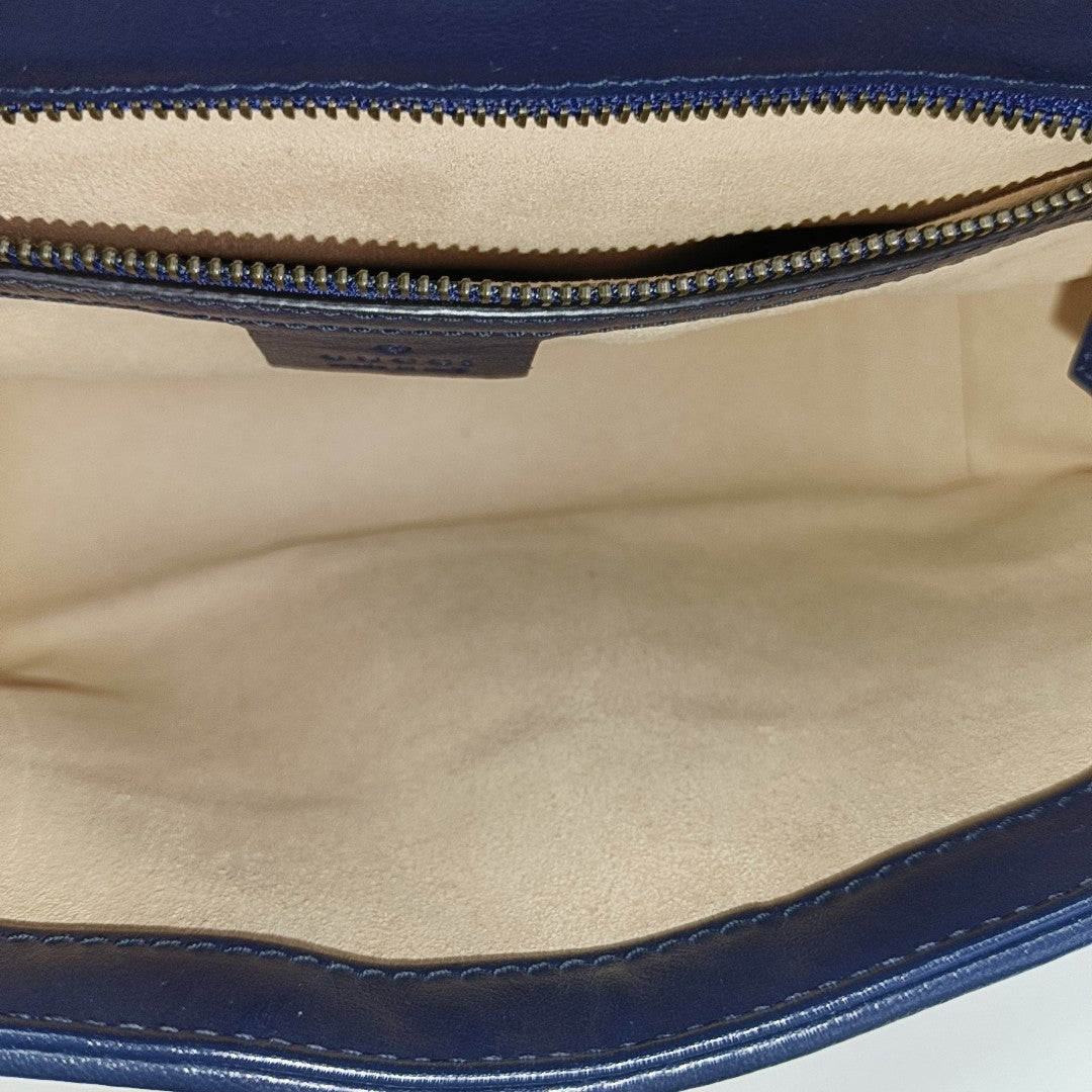 GG Marmont Medium Quilted Calfskin White