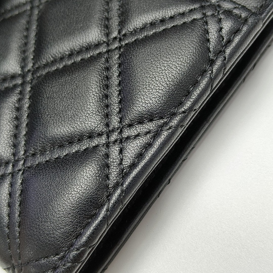 Quilted Lambskin Wallet Black