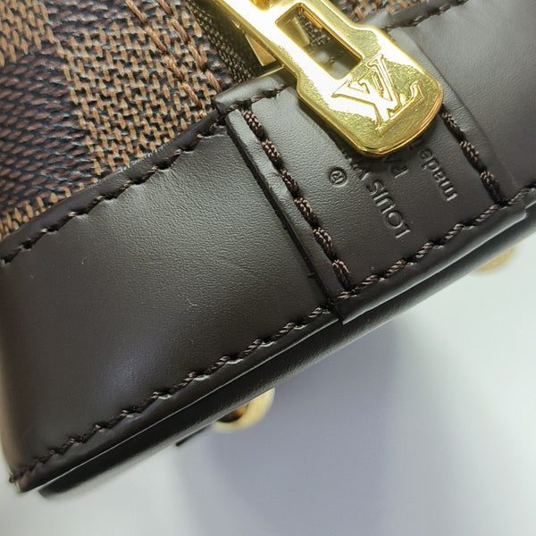 ALMA BB Damier Ebene Coated Canvas Brown