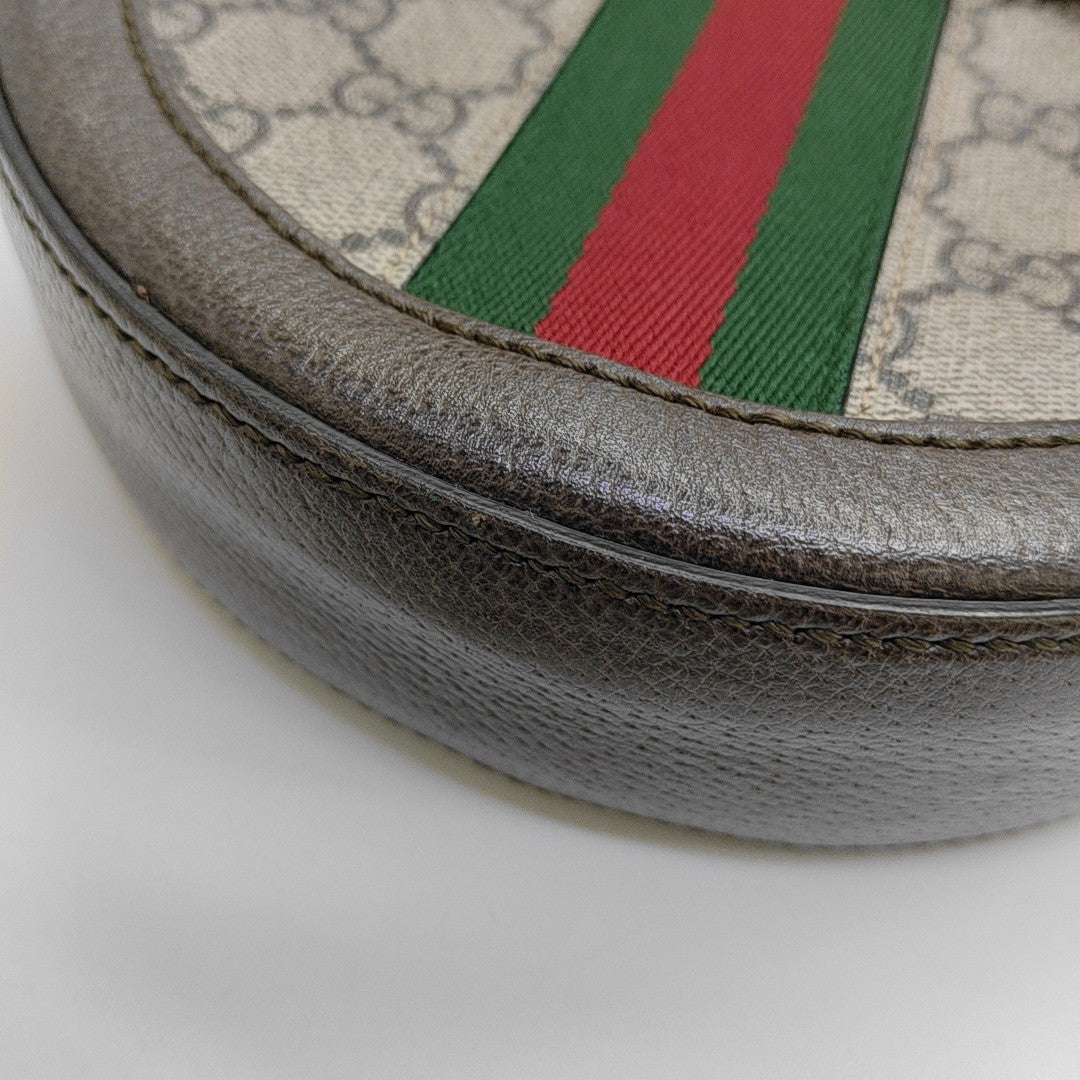 Ophidia Mini Monogram Coated Canvas Beige