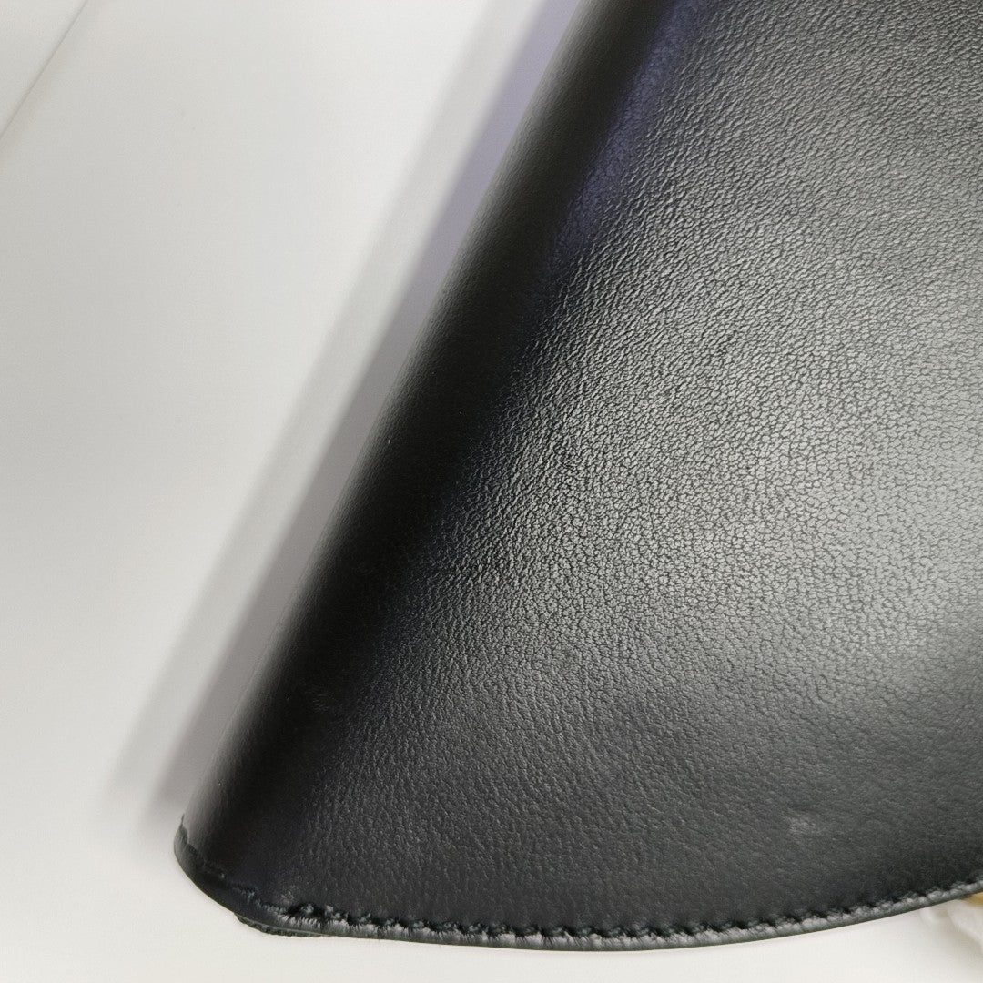 SHIELD Large Lambskin Black Wallet