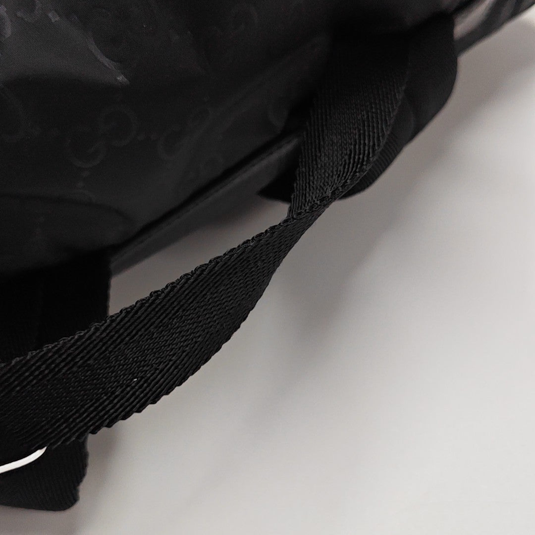 Monogram Nylon Backpack Medium Black