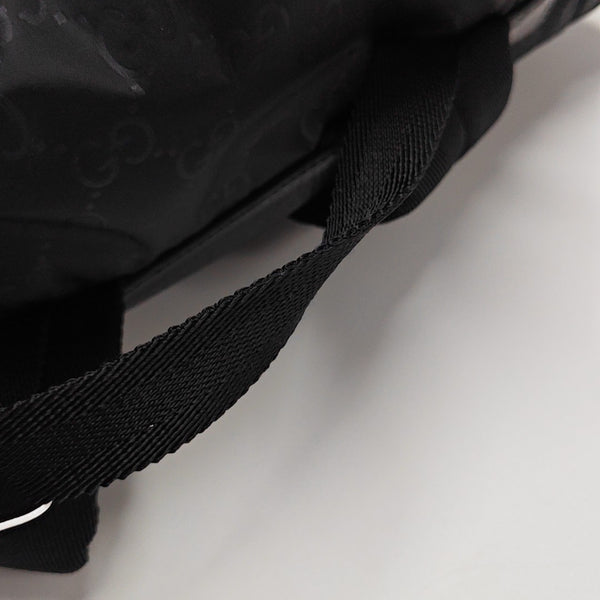 Monogram Nylon Backpack Medium Black