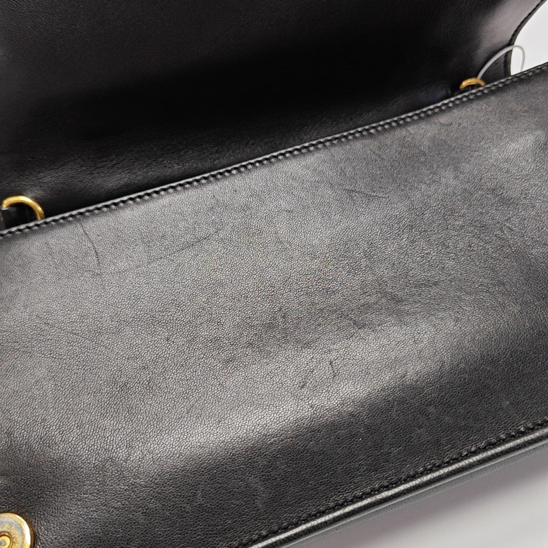 Quilted Lambskin Crossbody Bag Black