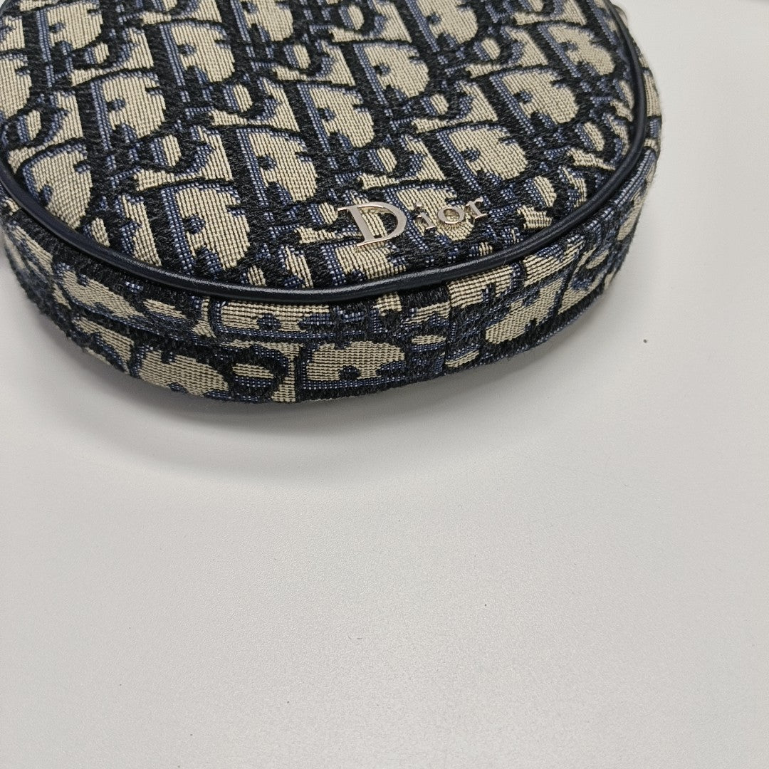 Oblique Canvas Shoulder Bag Small Blue
