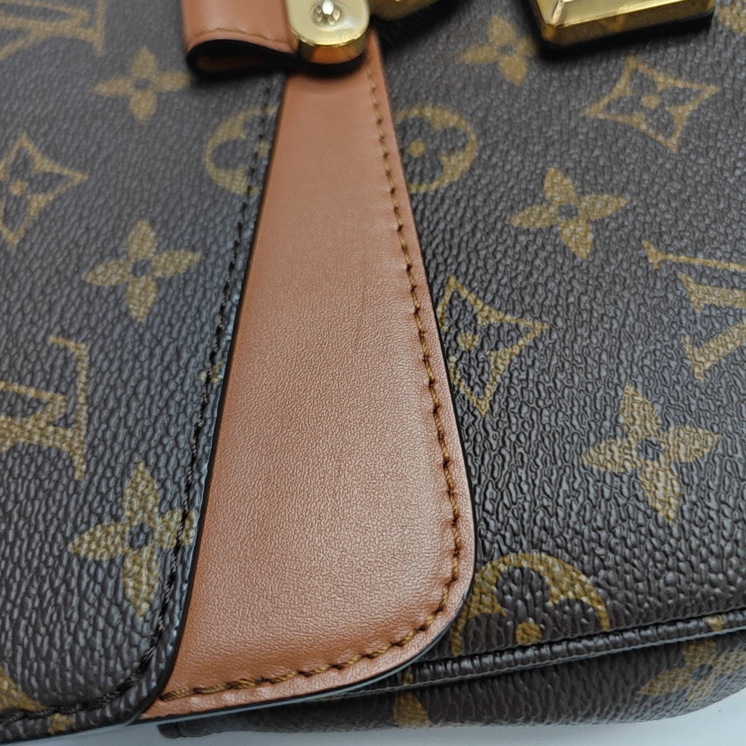 MARCEAU Monogram Coated Canvas Brown