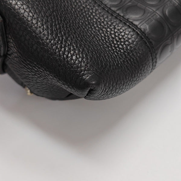 Calfskin Top Handle Bag Black