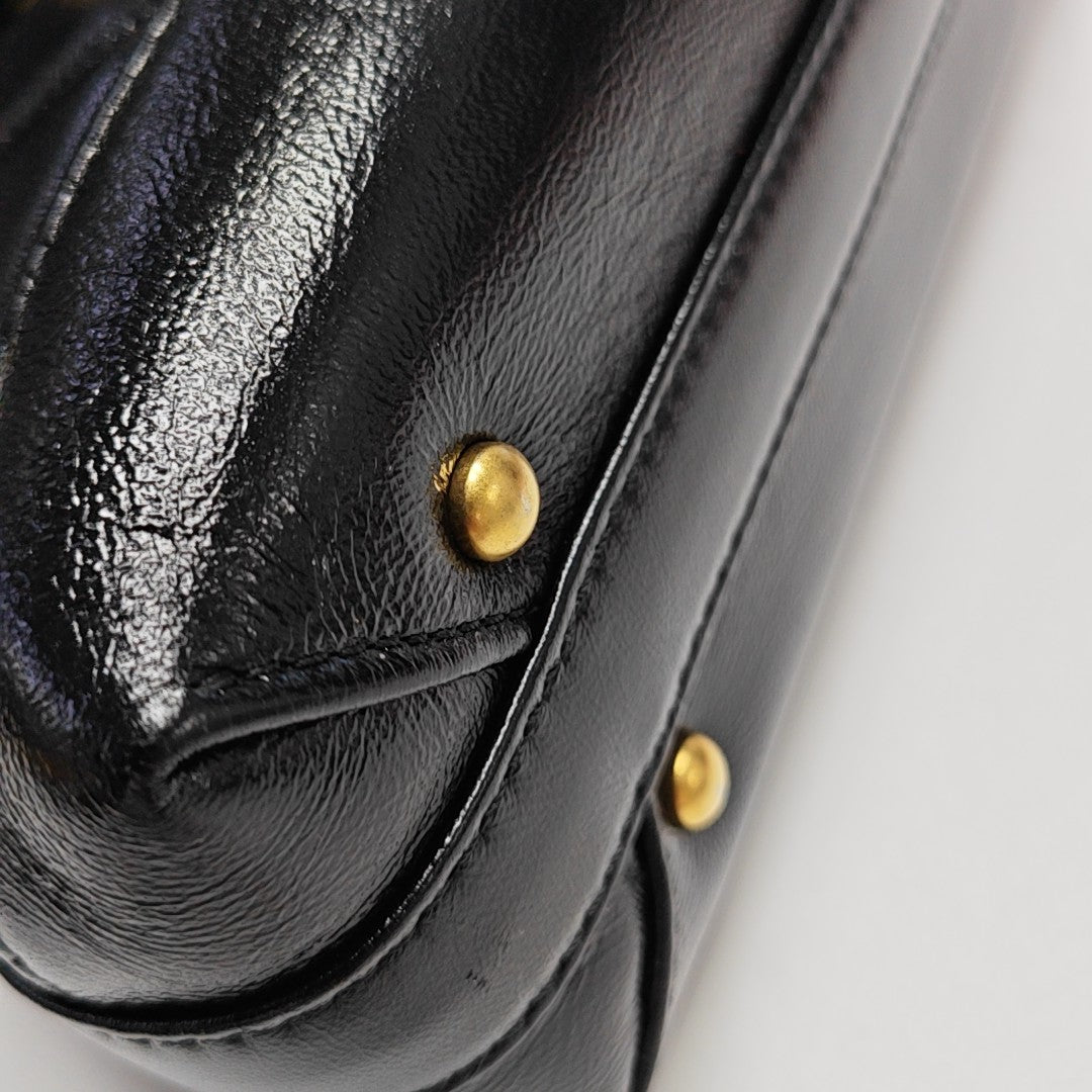 Quilted Lambskin Shoulder Bag Mini Black