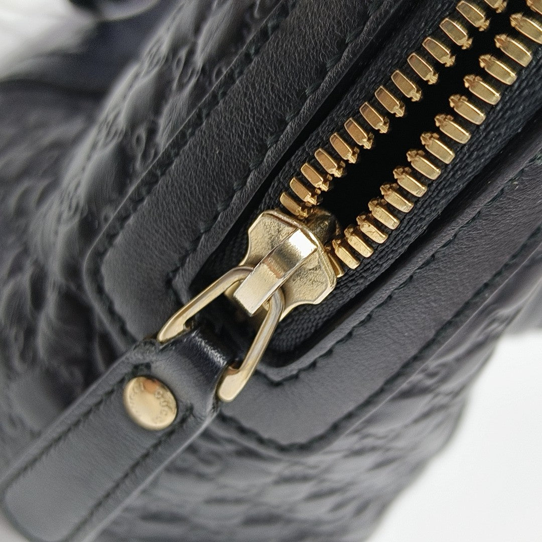 Microguccissima Monogram Calfskin Black