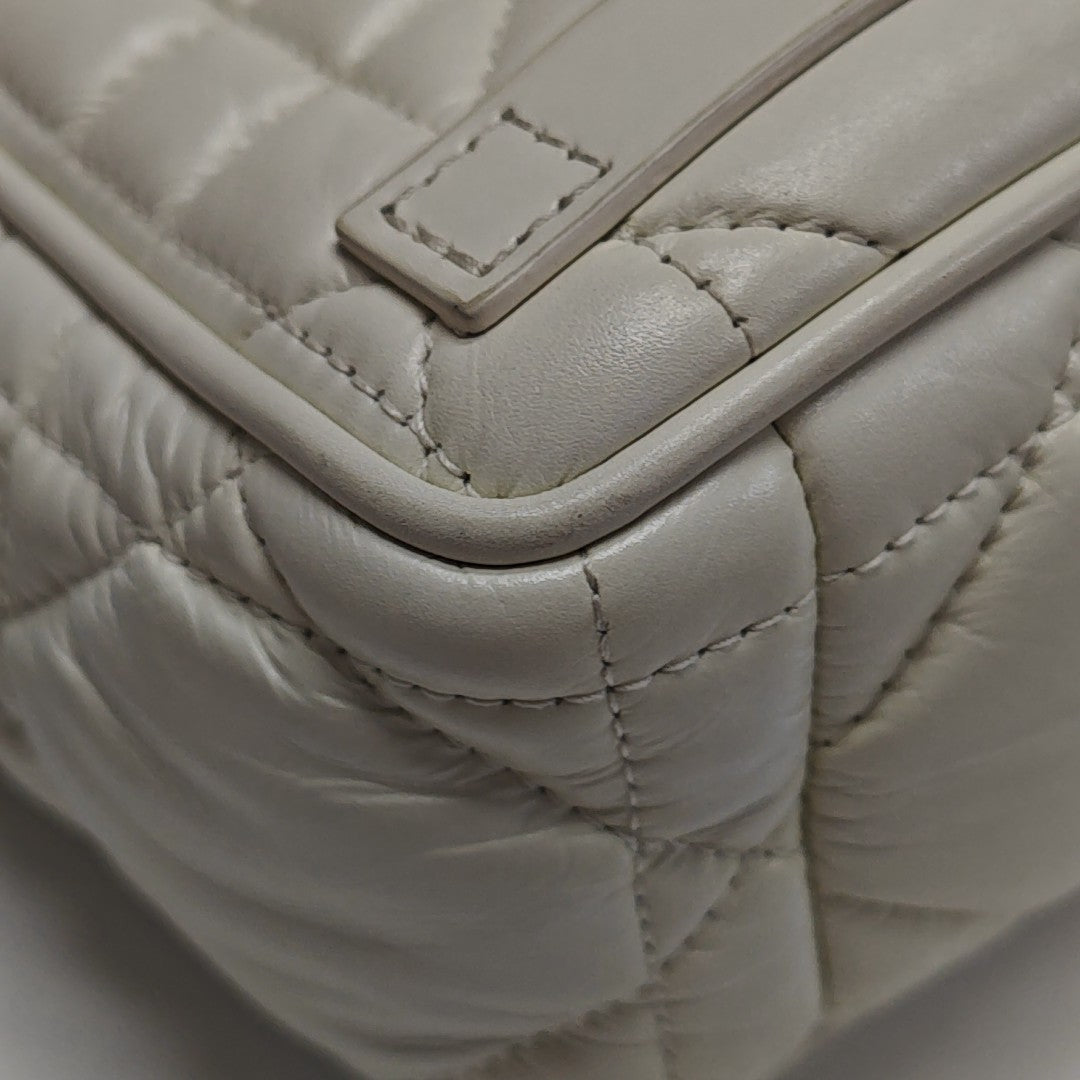 Diorcamp Small Cannage Calfskin White