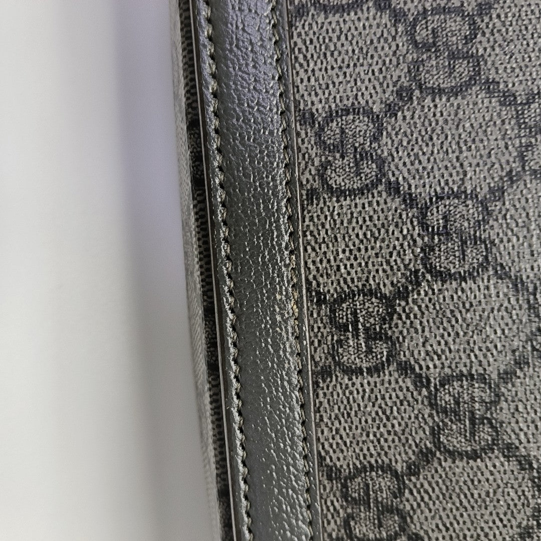 Ophidia Mini Monogram Coated Canvas Gray