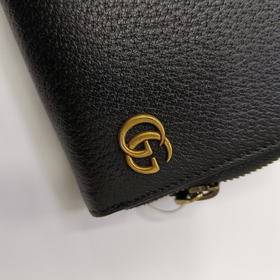 GG Marmont Super Mini Calfskin Black Wallet