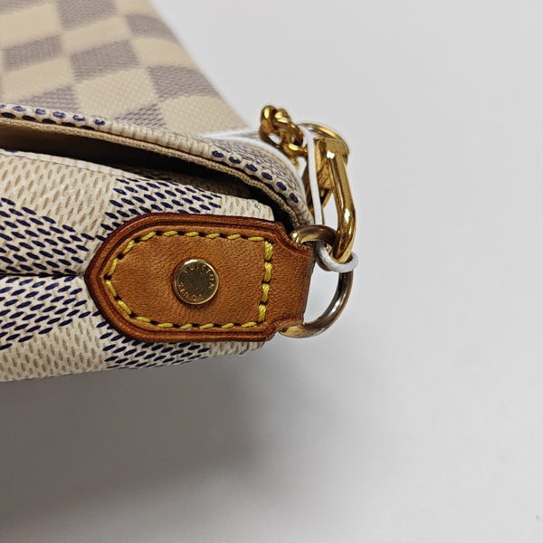 FAVORITE PM Damier Azur Coated Canvas White