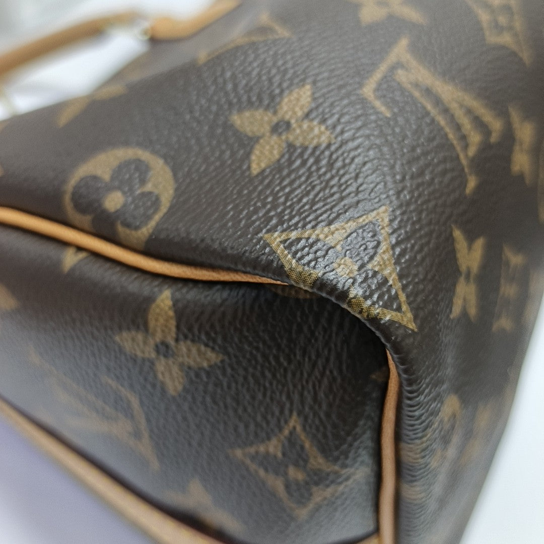 Speedy 25 Lona revestida Monogram marrón