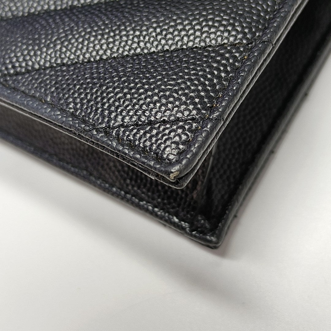 MONOGRAM Chevron Calfskin Black
