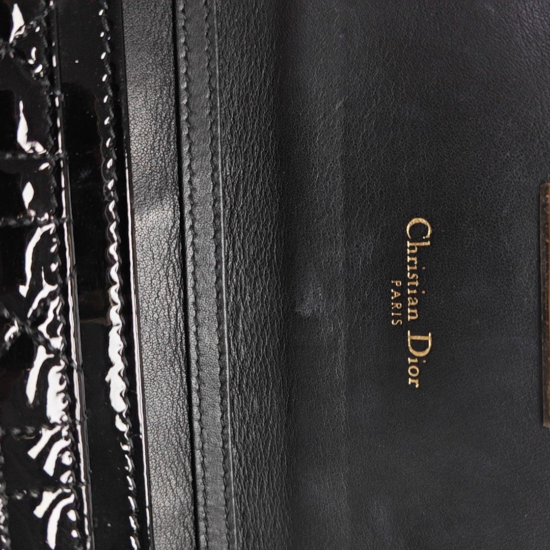 Miss Dior Cannage Patent Leather Black