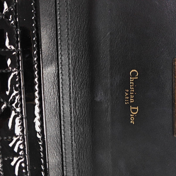 Miss Dior Cannage Patent Leather Black