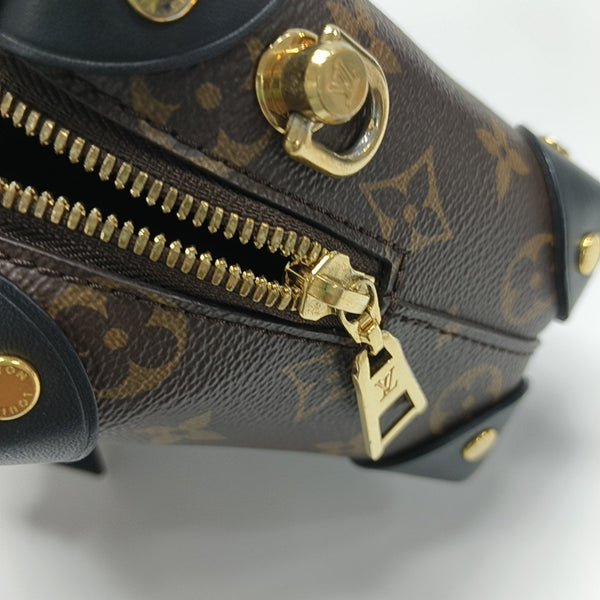 PETITE MALLE Monogram Coated Canvas Brown