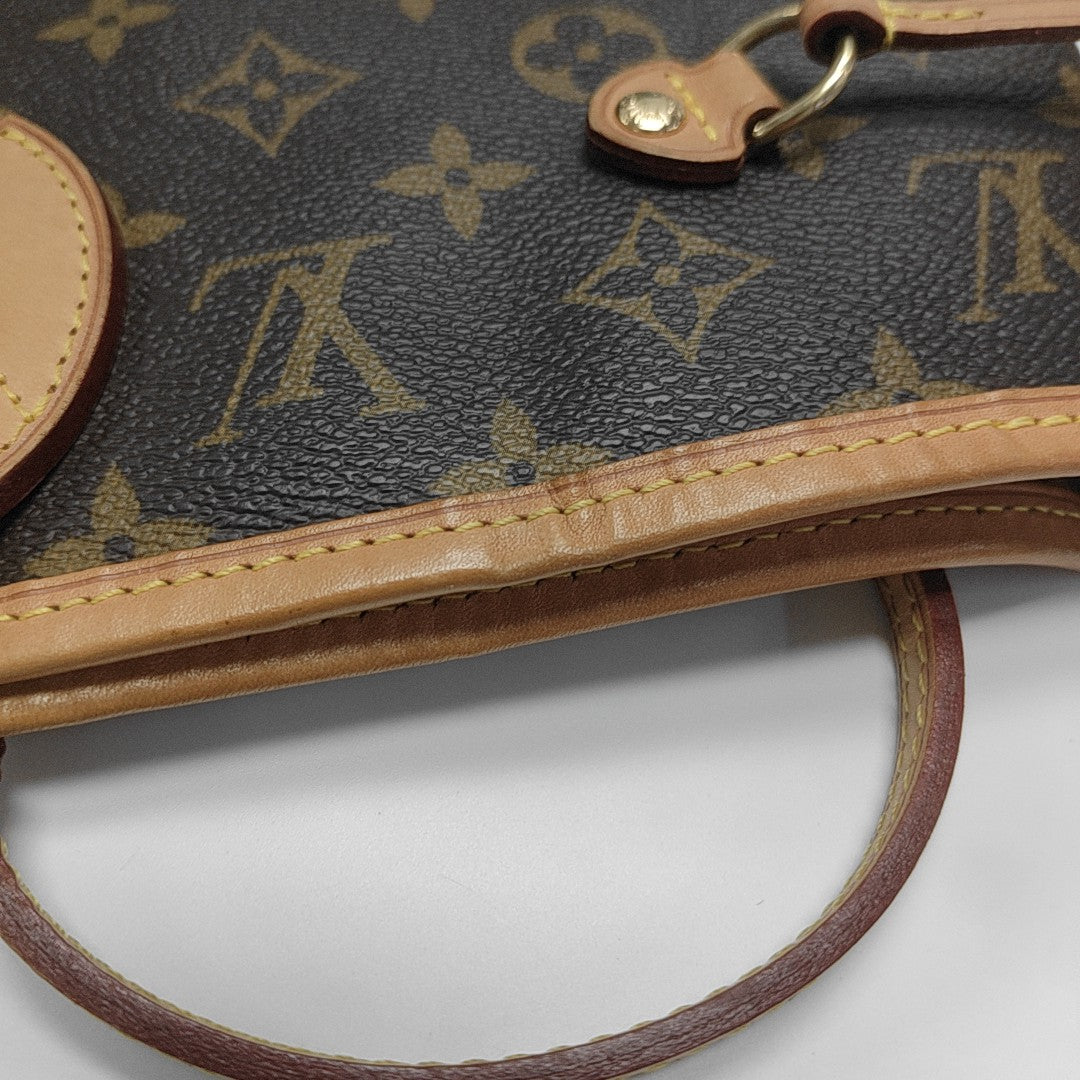 NEVERFULL MM Monogram Coated Canvas Brown