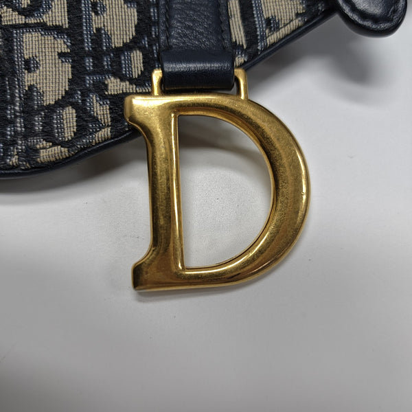 Saddle Mini Oblique Canvas Blue