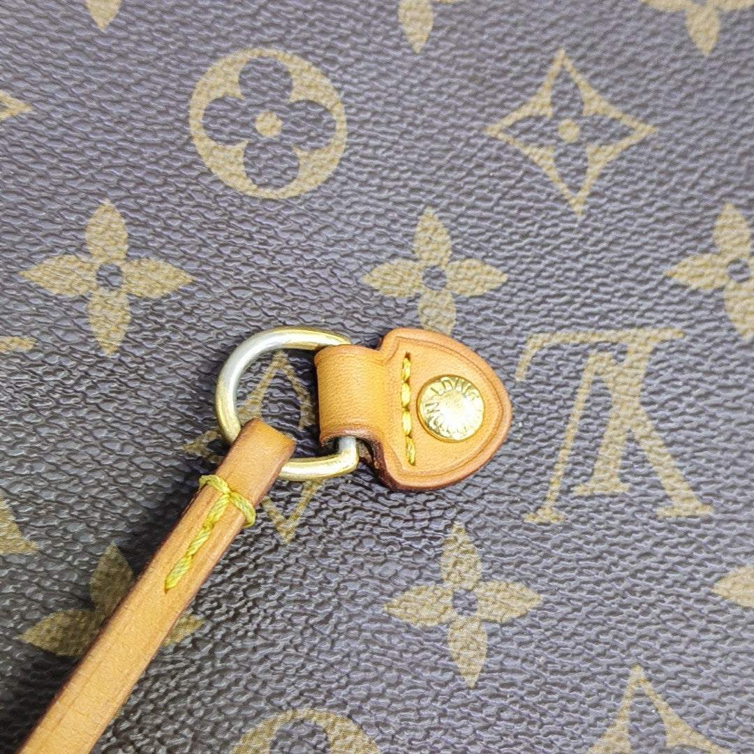 NEVERFULL GM Monogram Coated Canvas Brown