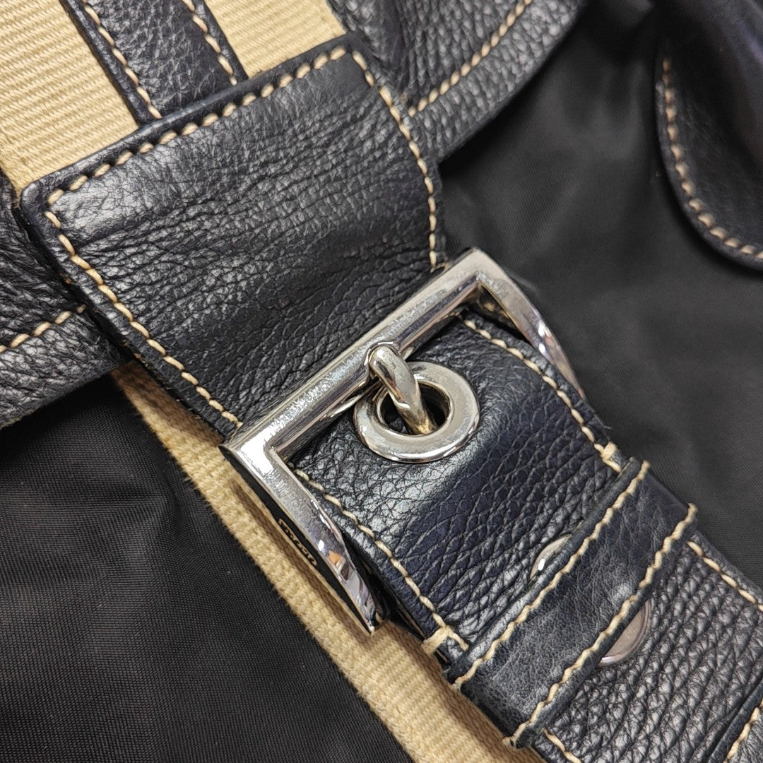 Nylon Top Handle Bag Black