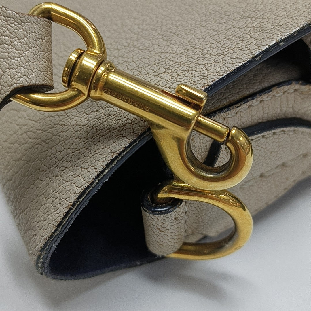 Square Stone Calfskin Beige
